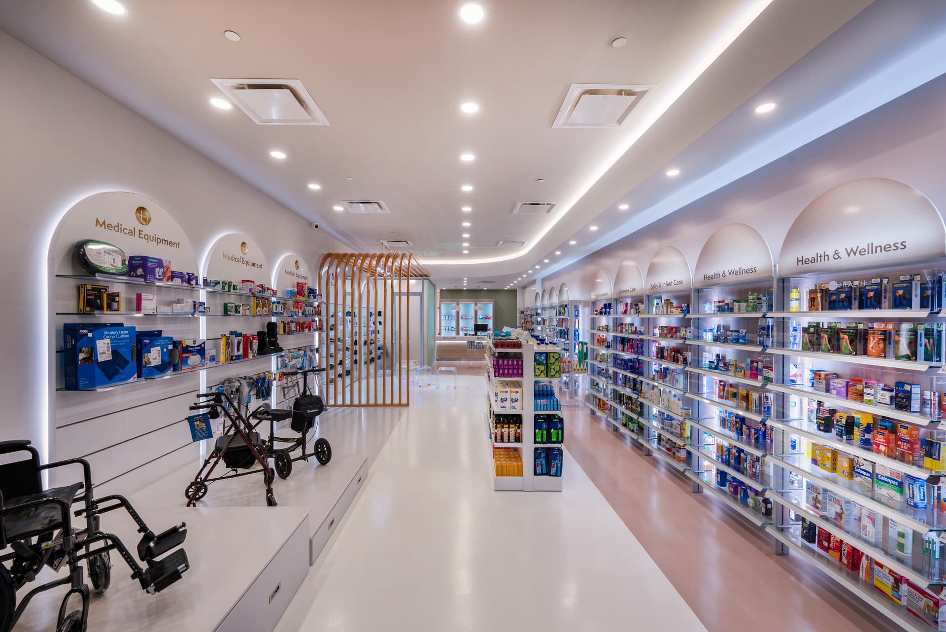 Bright, welcoming interior of Halo Health Pharmacy
